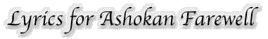 Lyrics for Ashokan Farewell