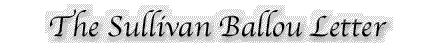 The Sullivan Ballou Letter